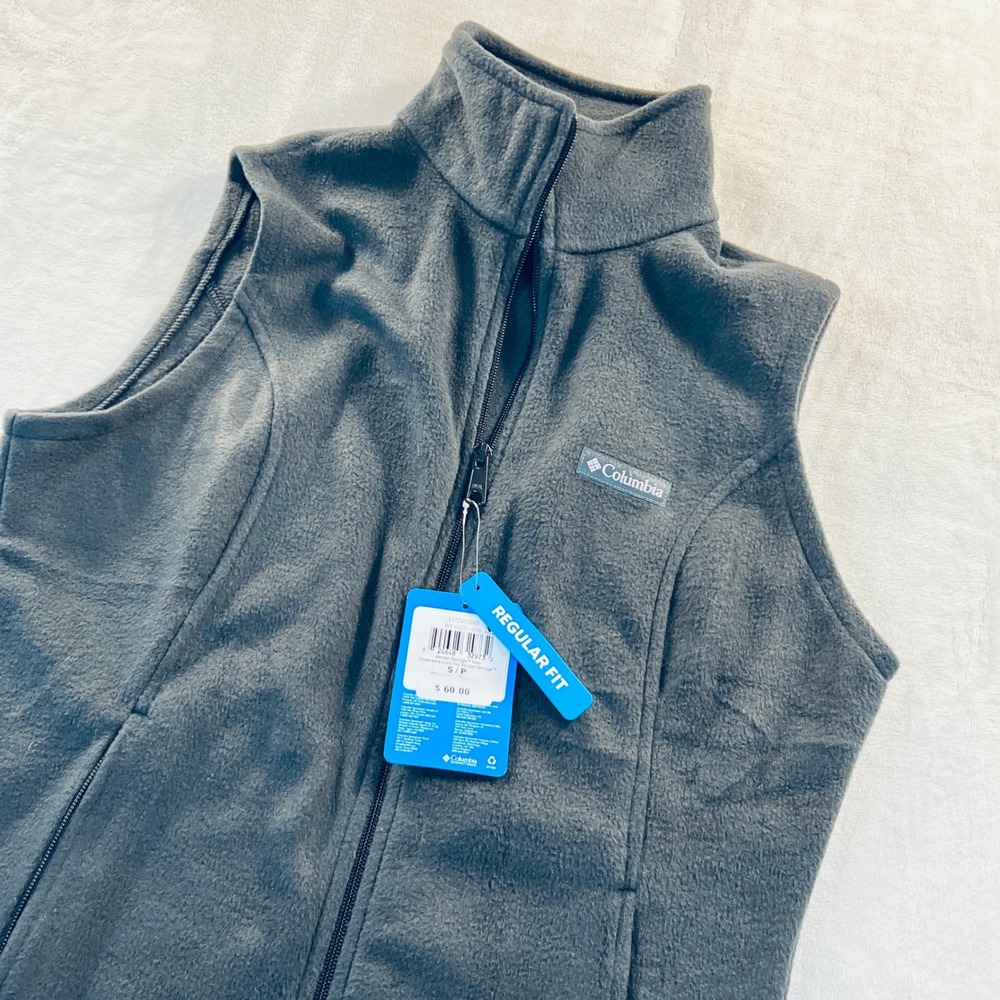 Columbia Women Benton Springs Fleece Vest Black WL1023-010 Size Small NWT